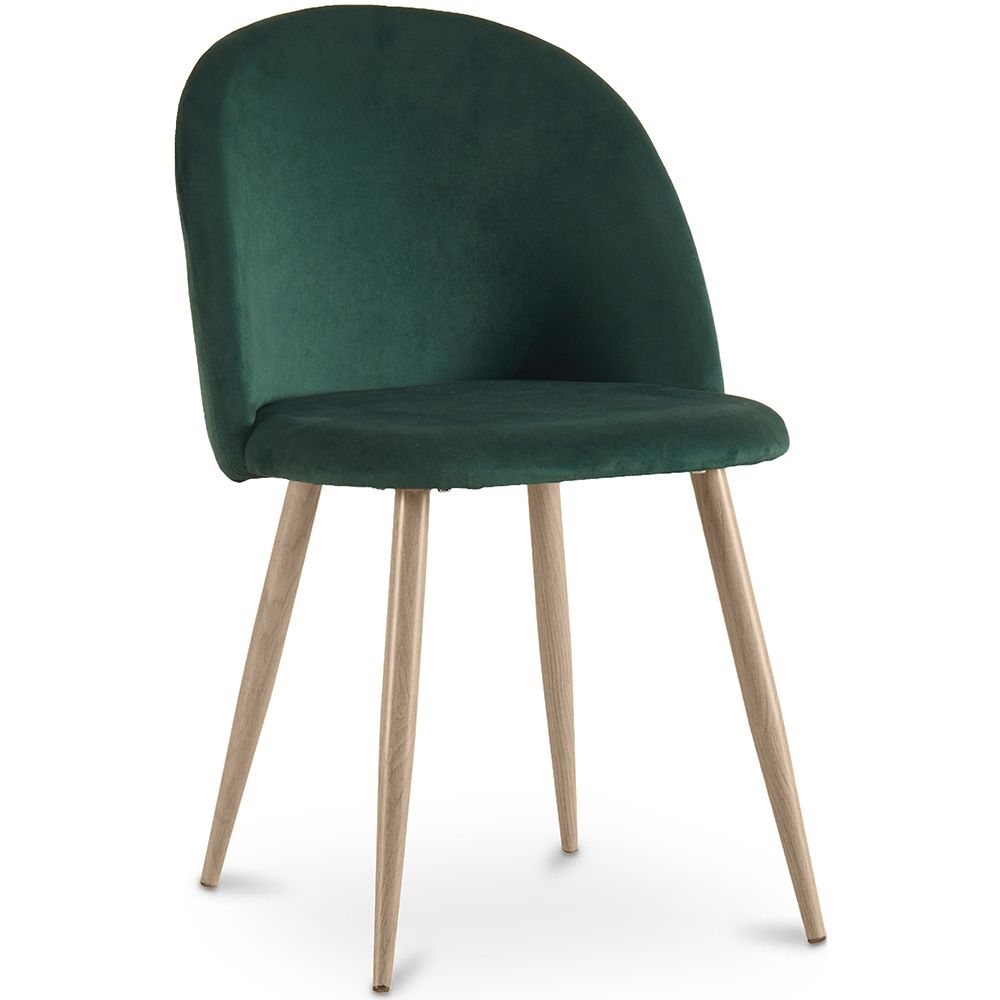Eetkamerstoel - Fluweel bekleed - Scandinavische stijl - Evelyne image 8