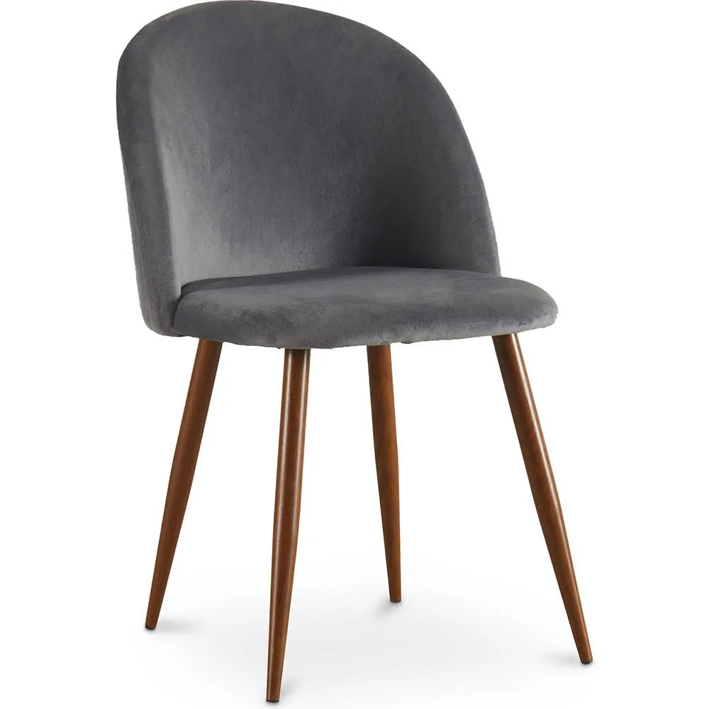 Eetkamerstoel - bekleed met fluweel - Scandinavisch design - Evelyne image 8