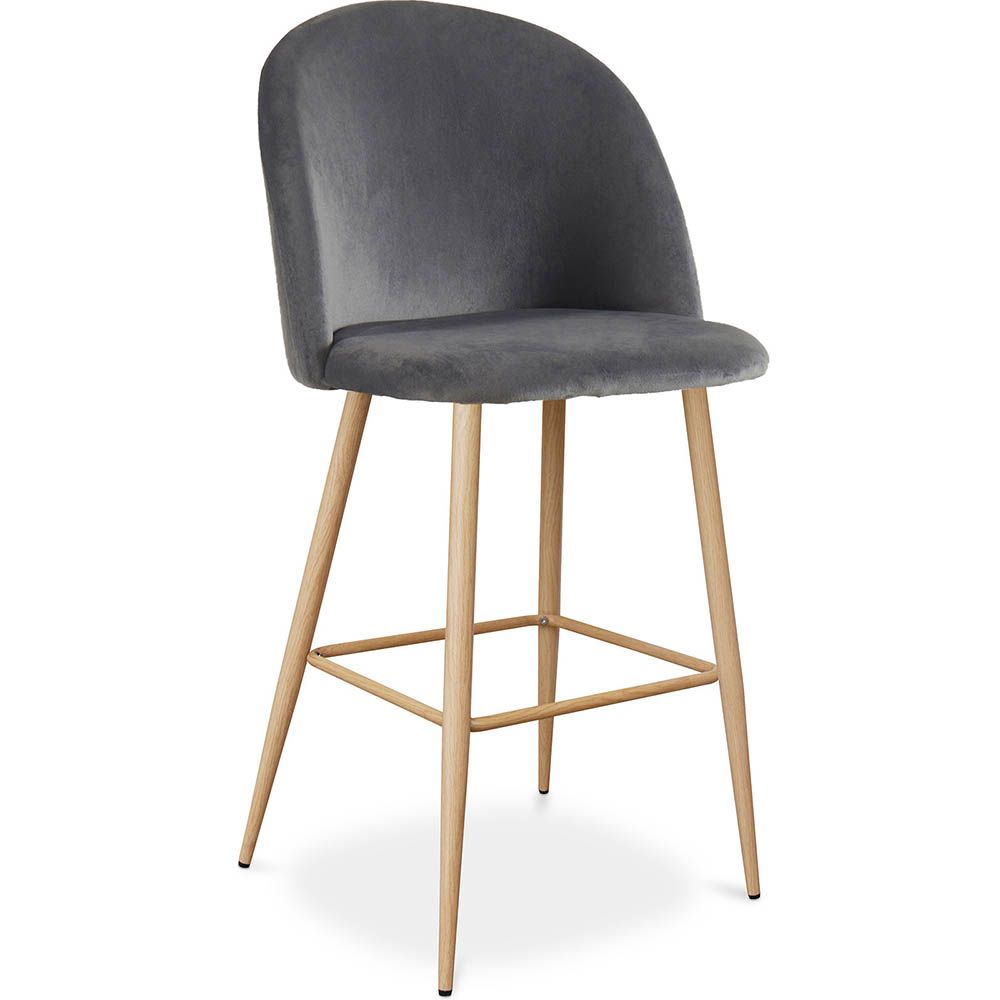 Met fluweel beklede kruk - Scandinavisch design - Evelyne image 8