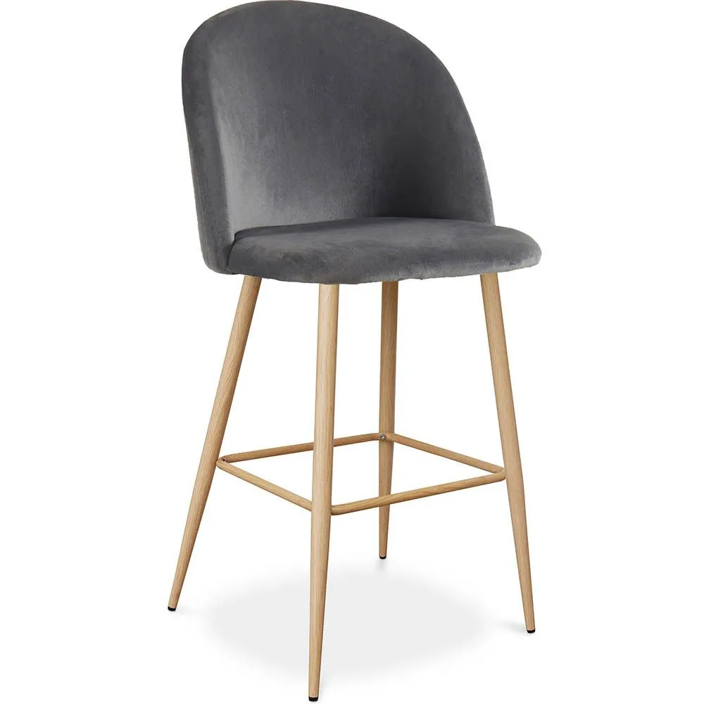 Met fluweel beklede kruk - Scandinavisch design - Evelyne image 8