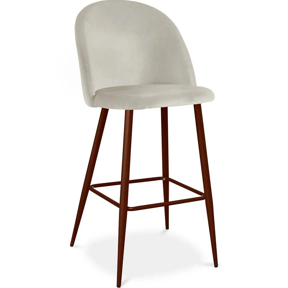 Met fluweel beklede kruk - Scandinavisch design - Evelyne image 8