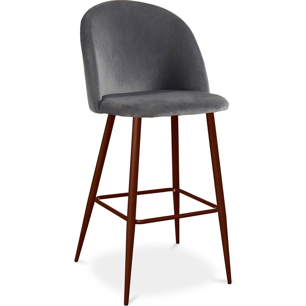 Met fluweel beklede kruk - Scandinavisch design - Evelyne image 8