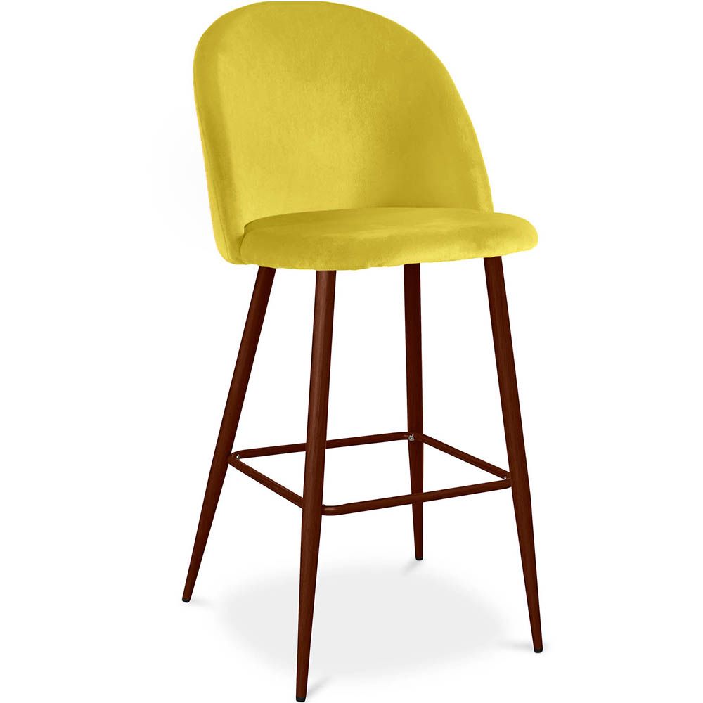Met fluweel beklede kruk - Scandinavisch design - Evelyne image 8