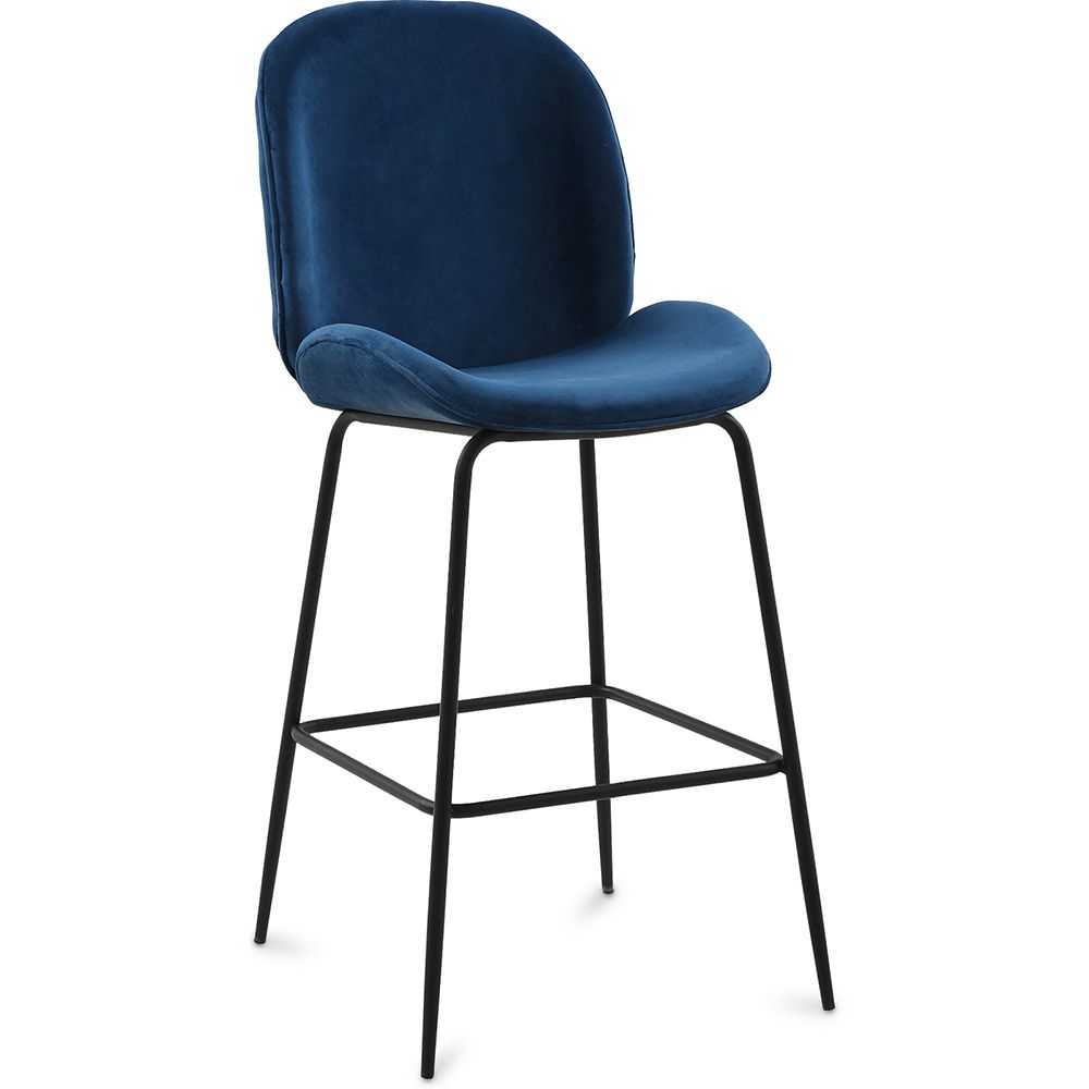 Kruk met rugleuning - Fluweel Bekleed - Retro Design - Elias image 8