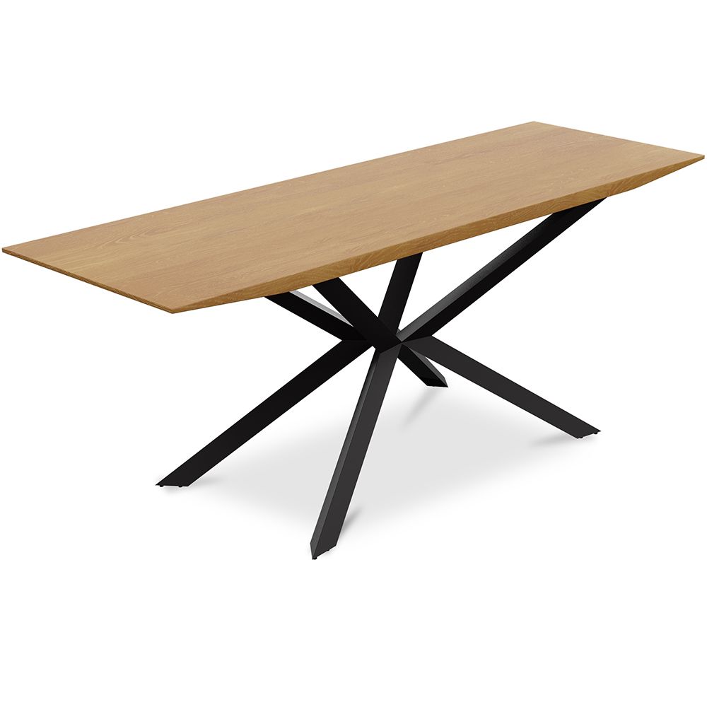 Rechthoekige eettafel - Industrieel ontwerp - Hout en metaal - Danr image 8