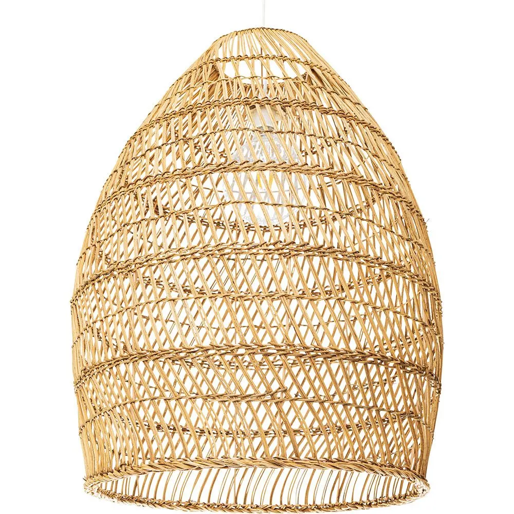 Rotan plafondlamp - Hanglamp Boho Bali Design - 50cm - Puong image 8