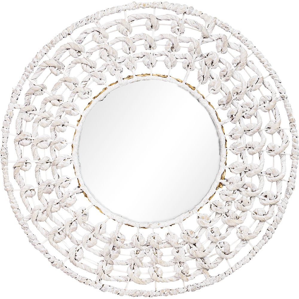 Wandspiegel - Rond Design Boho Bali Wit (60 cm) - Lenai image 8