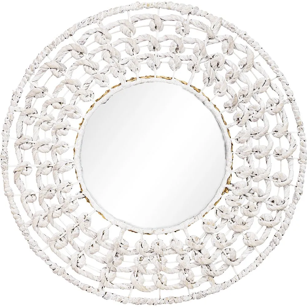 Wandspiegel - Rond Design Boho Bali Wit (60 cm) - Lenai image 8