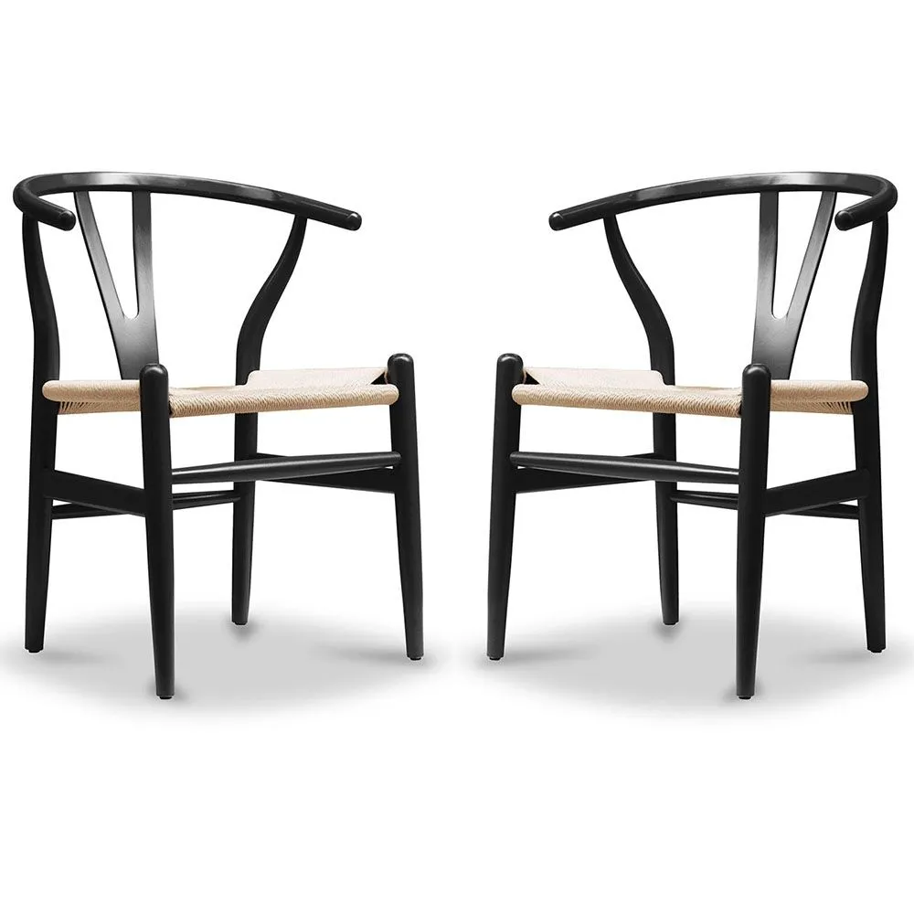 Set van 2 houten eetkamerstoelen - Scandinavische stijl - Wish image 8