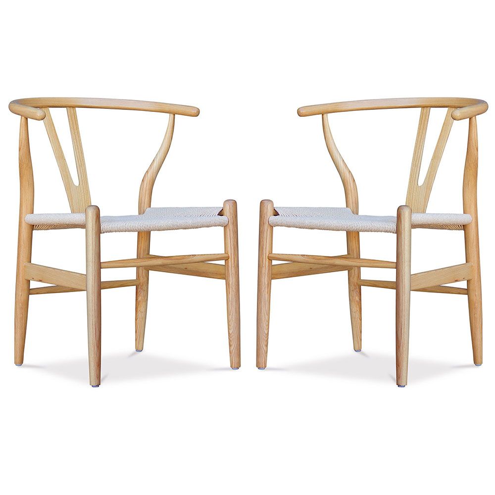 Set van 2 houten eetkamerstoelen - Scandinavische stijl - Wish image 8