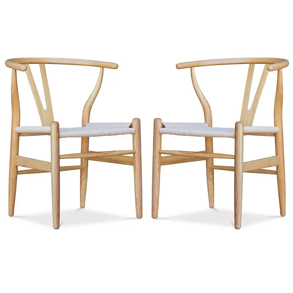 Set van 2 houten eetkamerstoelen - Scandinavische stijl - Wish image 8