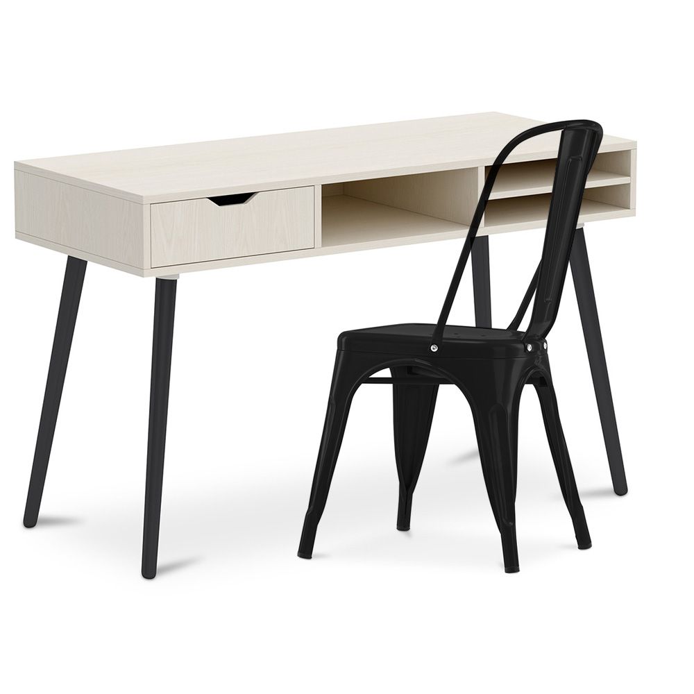 Houten Bureau - Scandinavisch Design - Beckett + Eetkamerstoel - Stylix image 8