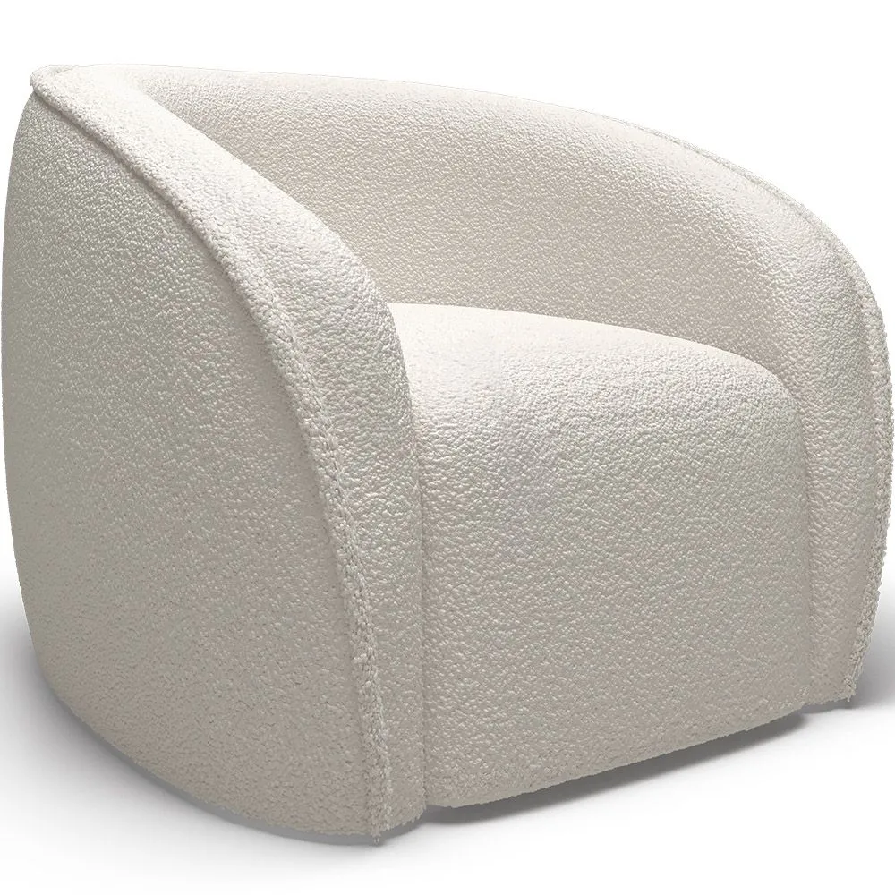 Fauteuil met armleuningen - Bekleed met Bouclé stof - Seral image 8