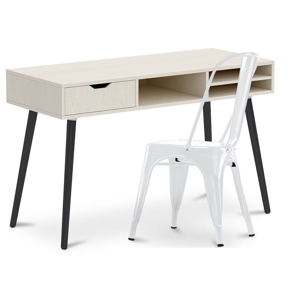 Houten Bureau - Scandinavisch Design - Beckett + Eetkamerstoel - Stylix image 8