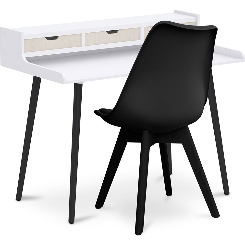 Pack Houten Bureau - Scandinavisch Design -Thora + Eetkamerstoel - Scandinavisch Design - Denisse image 8