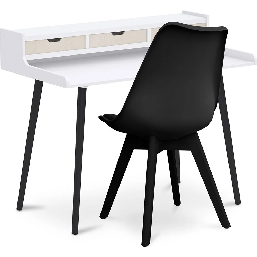 Pack Houten Bureau - Scandinavisch Design -Thora + Eetkamerstoel - Scandinavisch Design - Denisse image 8