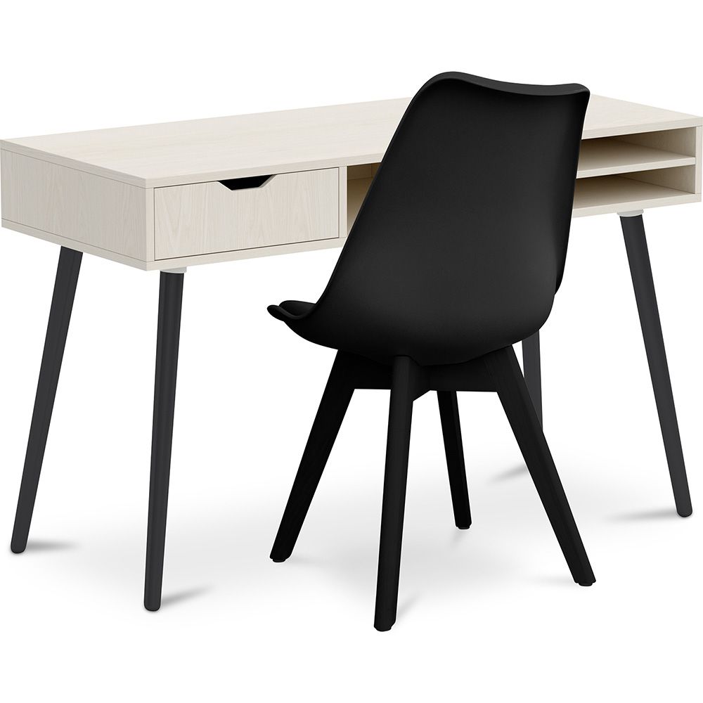 Houten Bureau - Scandinavisch Design - Beckett + Eetkamerstoel - Scandinavisch Design - Denisse image 8