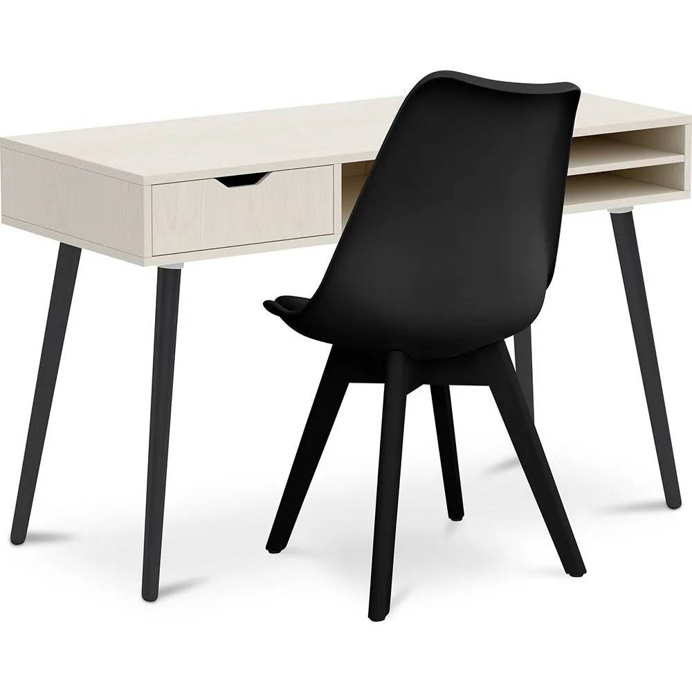 Houten Bureau - Scandinavisch Design - Beckett + Eetkamerstoel - Scandinavisch Design - Denisse image 8