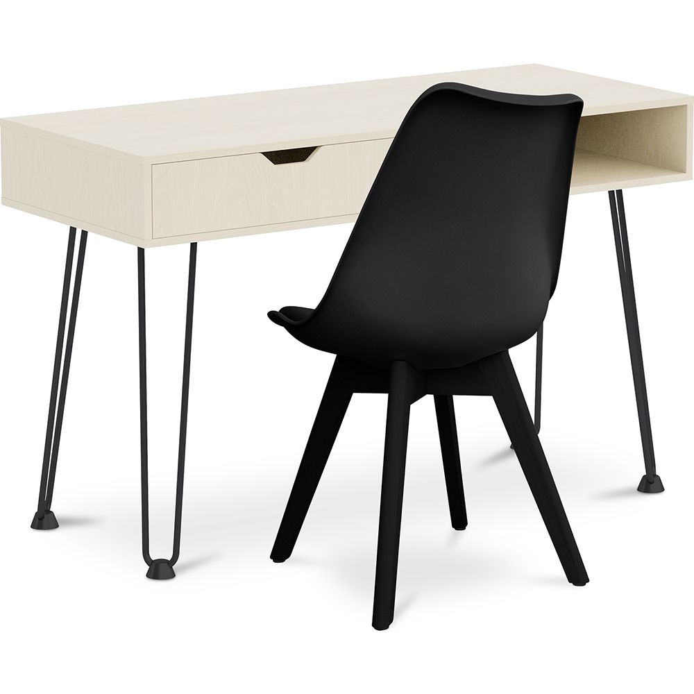 Pack Houten Bureau - Scandinavisch Design - Andor + Eetkamerstoel - Scandinavisch Design - Denisse image 8
