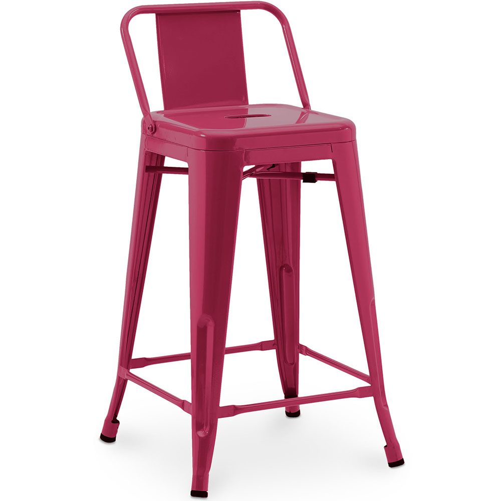Barkruk met rugleuning - Industrieel ontwerp - 60cm - Nieuwe editie - Stylix image 8
