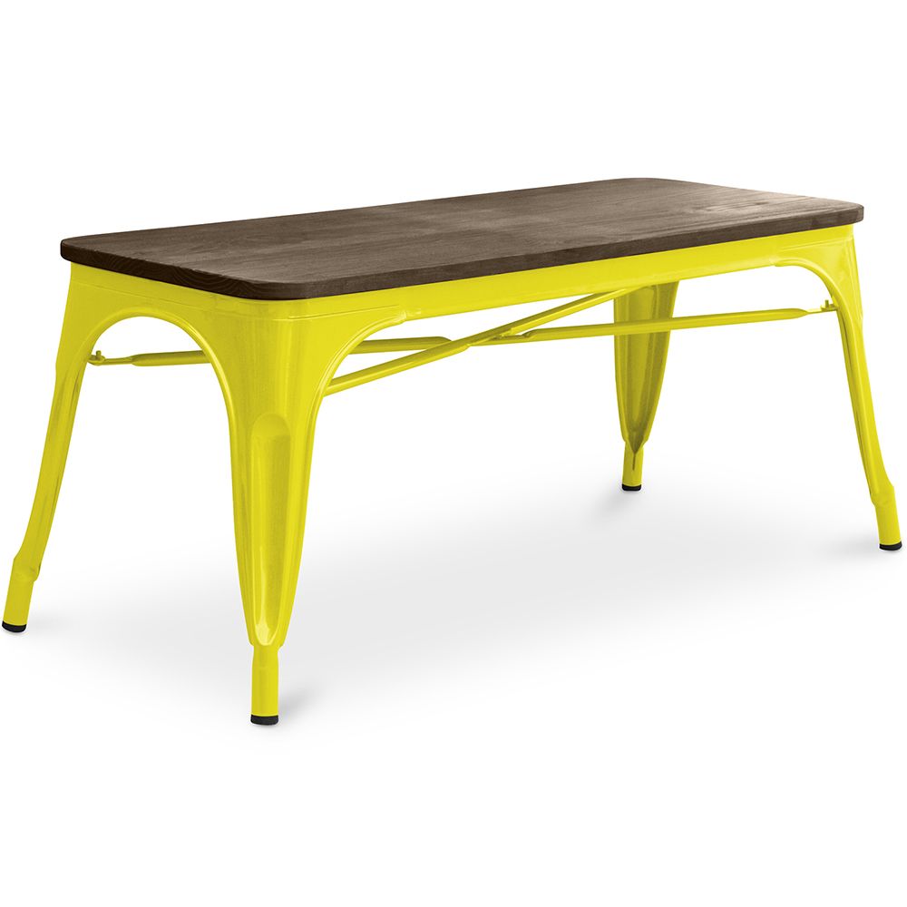 Industrieel Design Bank - Hout en Metaal - Stylix image 8