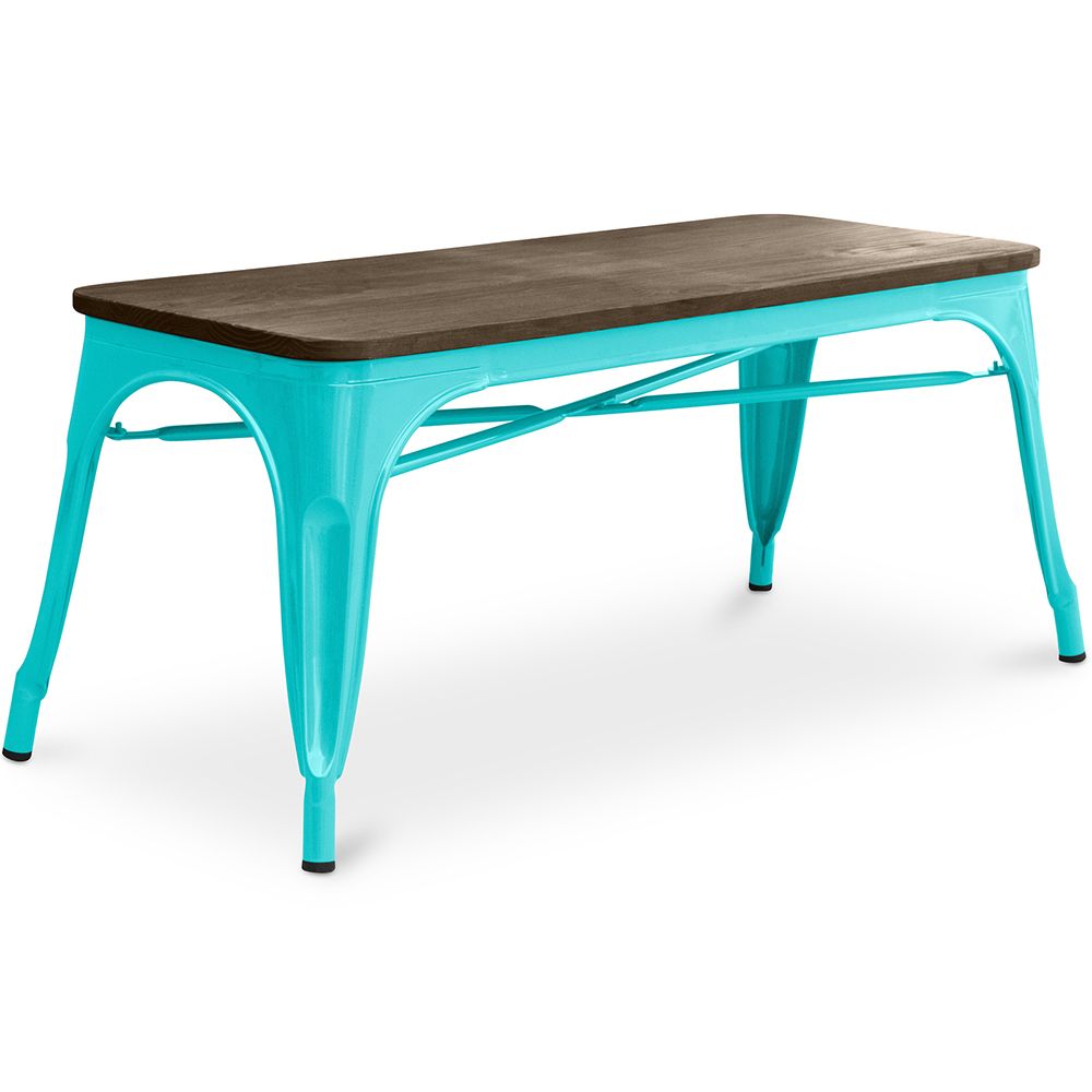 Industrieel Design Bank - Hout en Metaal - Stylix image 8