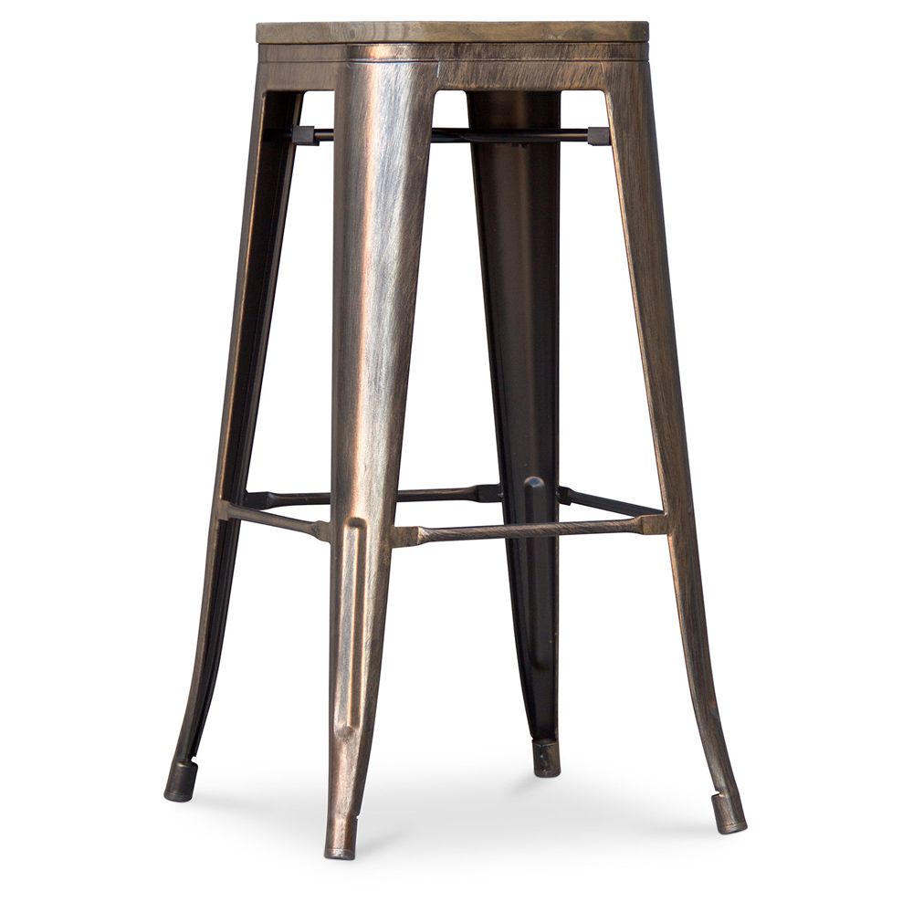 Barkruk - Industrieel Ontwerp - Hout & Staal - 76 cm - New Edition- Stylix image 8