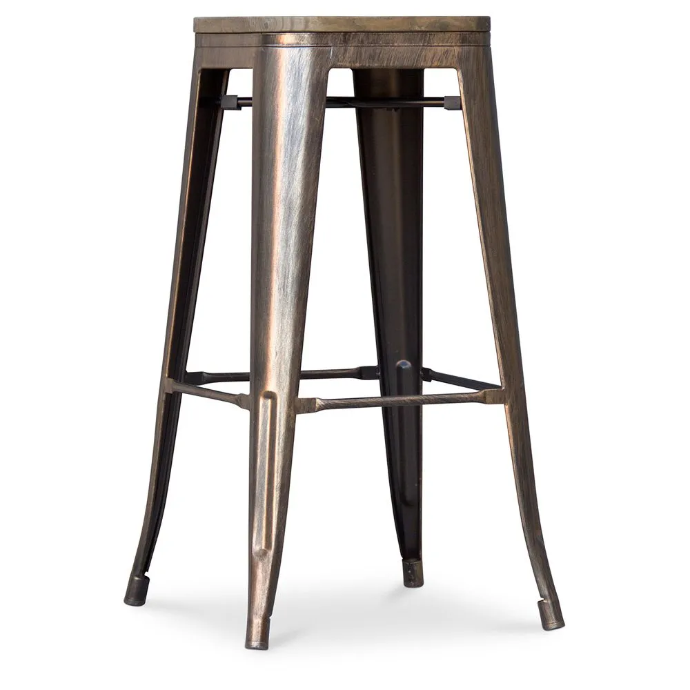 Barkruk - Industrieel Ontwerp - Hout & Staal - 76 cm - New Edition- Stylix image 8