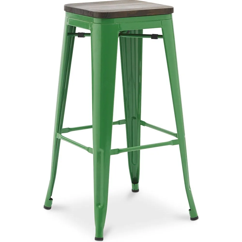 Barkruk - Industrieel Ontwerp - Hout & Staal - 76 cm - New Edition- Stylix image 8