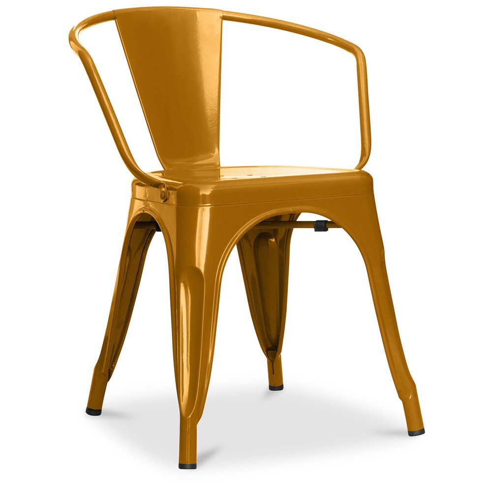 Eetkamerstoel met armleuningen - Industrieel ontwerp - Staal - Nieuwe editie - Stylix image 8