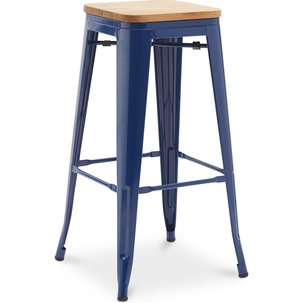 Barkruk - Industrieel Ontwerp - Hout & Staal - 76cm - Nieuwe Editie - Stylix image 8