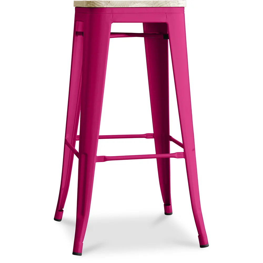 Barkruk - Industrieel Ontwerp - Hout & Staal - 76cm - Nieuwe Editie - Stylix image 8