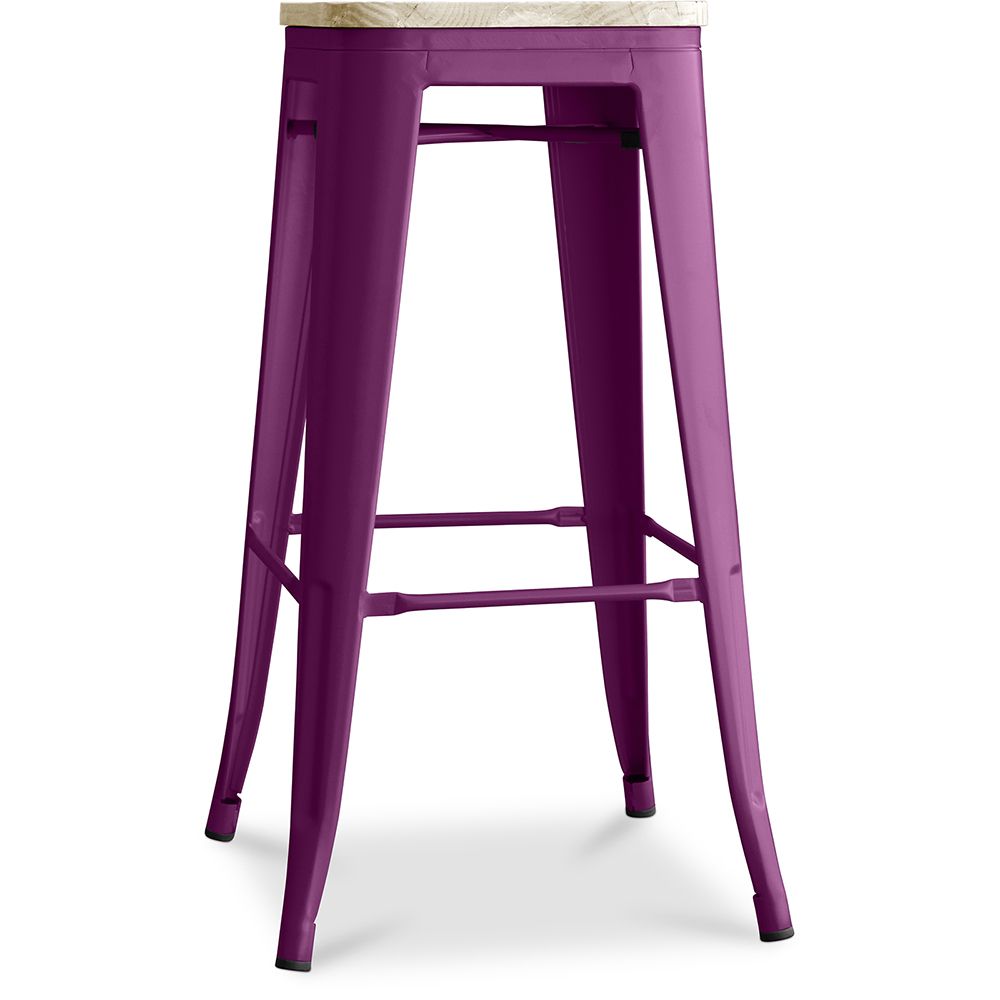 Barkruk - Industrieel Ontwerp - Hout & Staal - 76cm - Nieuwe Editie - Stylix image 8