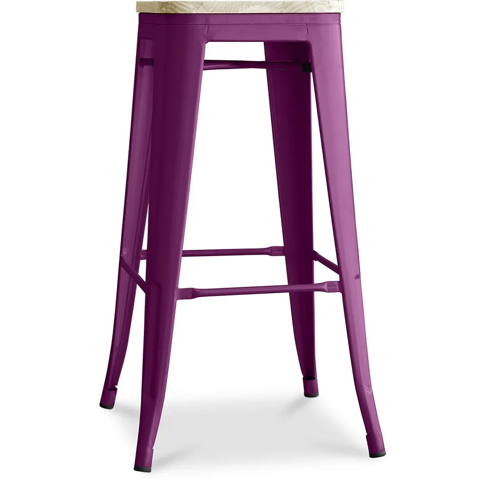 Barkruk - Industrieel Ontwerp - Hout & Staal - 76cm - Nieuwe Editie - Stylix image 8