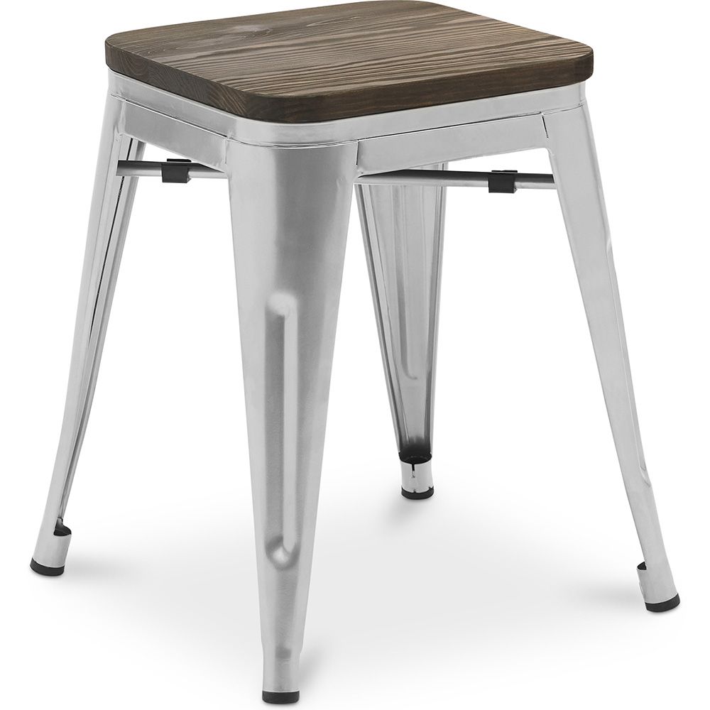 Barkruk industrieel ontwerp - hout & staal - 45 cm - Nieuwe editie - Stylix image 8