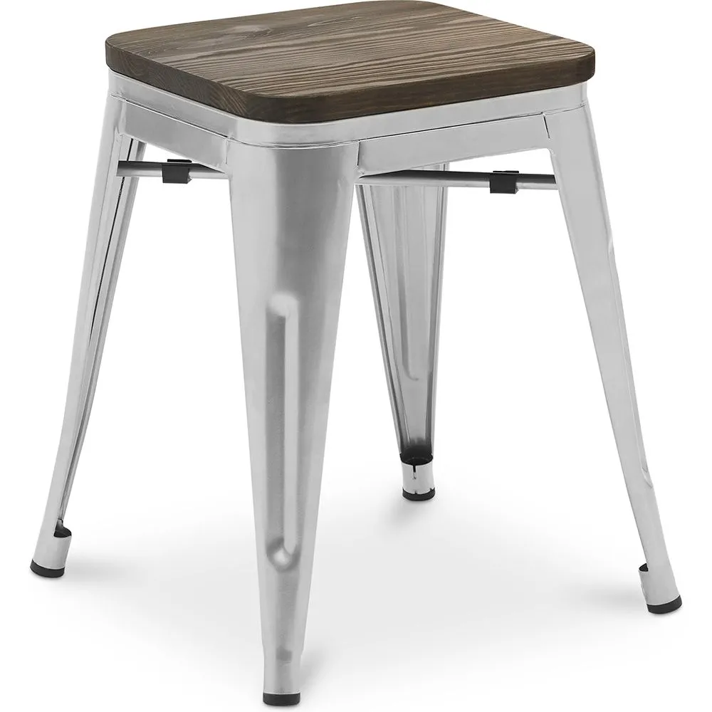 Barkruk industrieel ontwerp - hout & staal - 45 cm - Nieuwe editie - Stylix image 8