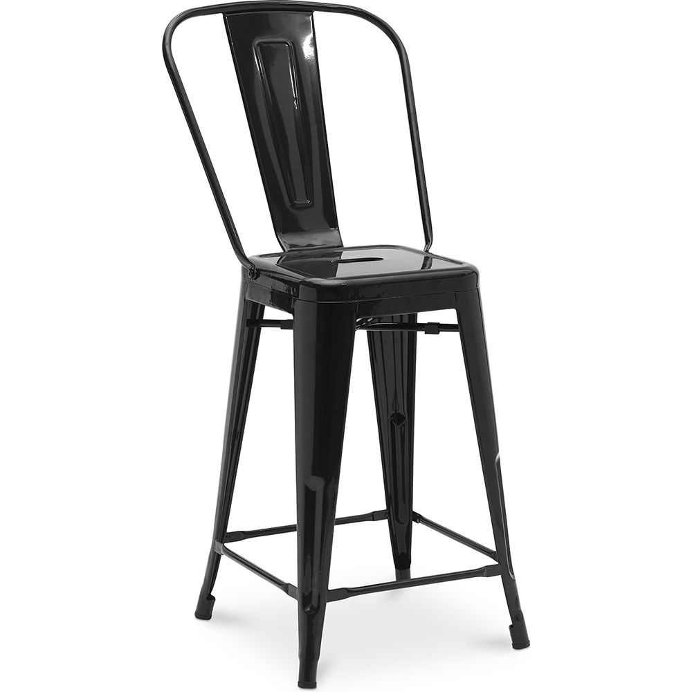 Barkruk met rugleuning - Industrieel ontwerp - 60cm - Nieuwe editie - Stylix image 8