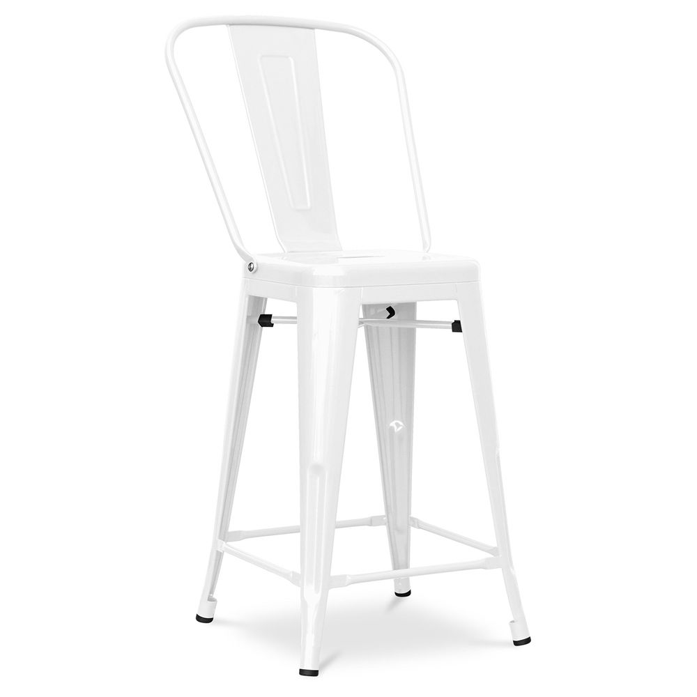 Barkruk met rugleuning - Industrieel ontwerp - 60cm - Nieuwe editie - Stylix image 8