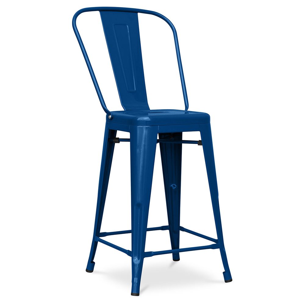 Barkruk met rugleuning - Industrieel ontwerp - 60cm - Nieuwe editie - Stylix image 8