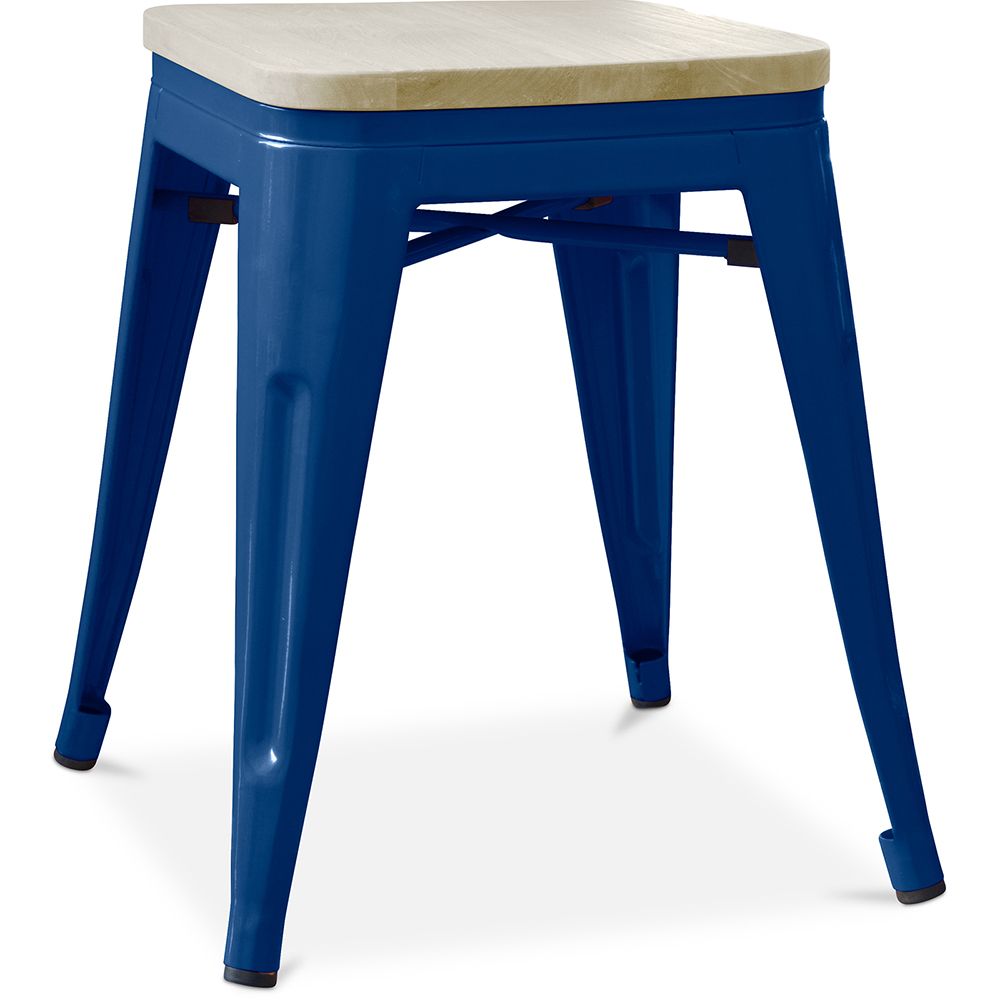 Barkruk industrieel ontwerp - hout en staal - 45cm - Nieuwe editie - Stylix image 8
