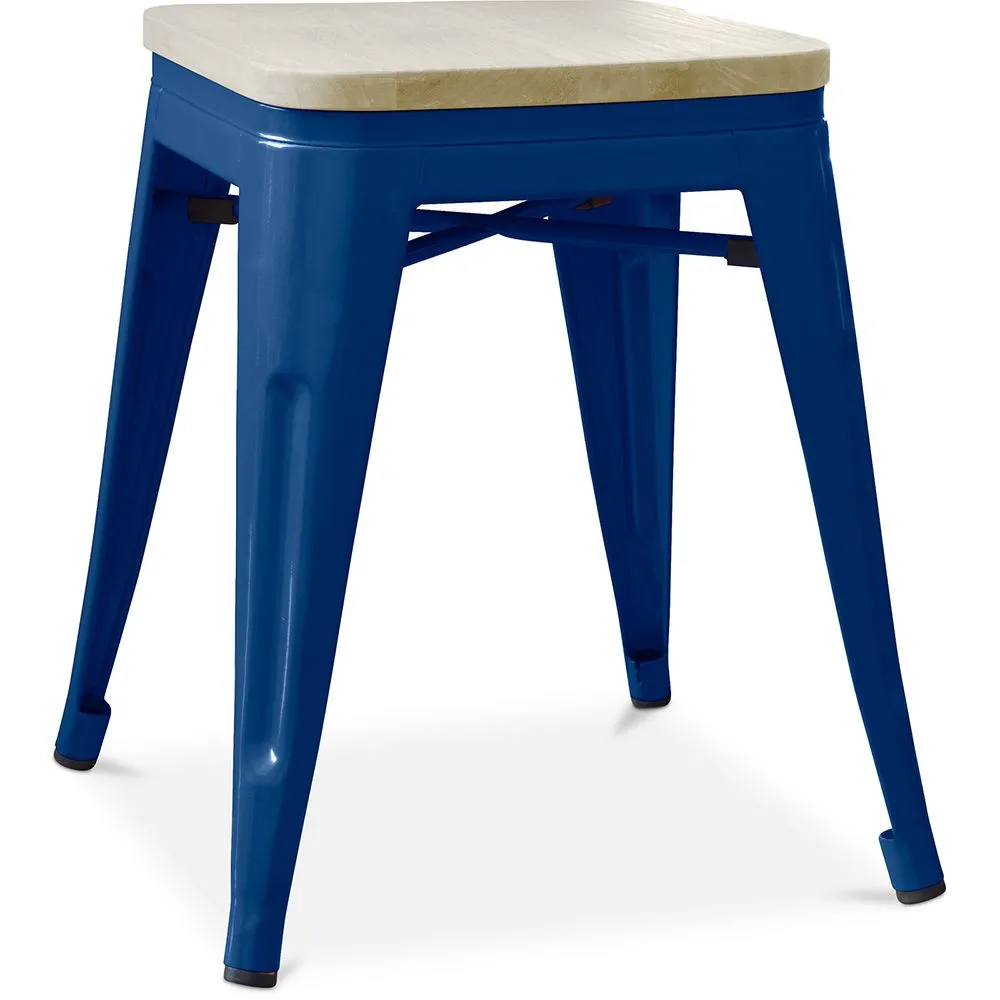 Barkruk industrieel ontwerp - hout en staal - 45cm - Nieuwe editie - Stylix image 8