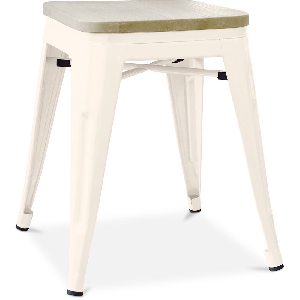 Barkruk industrieel ontwerp - hout en staal - 45cm - Nieuwe editie - Stylix image 8
