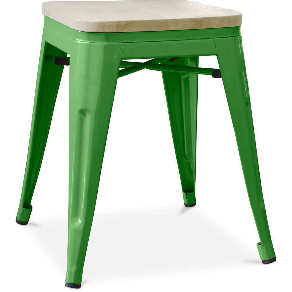 Barkruk industrieel ontwerp - hout en staal - 45cm - Nieuwe editie - Stylix image 8