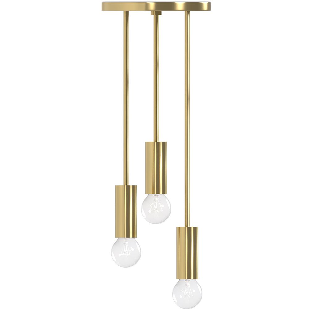 Gouden plafondlamp - Hanglamp 3 armen - Troy image 8