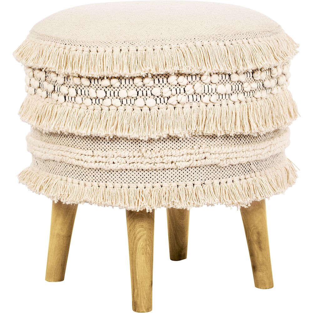 Ronde Poef Poef Kruk - Boho Bali Stijl - Jenny image 8