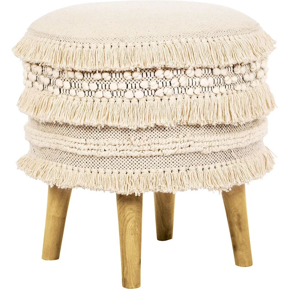 Ronde Poef Poef Kruk - Boho Bali Stijl - Jenny image 8