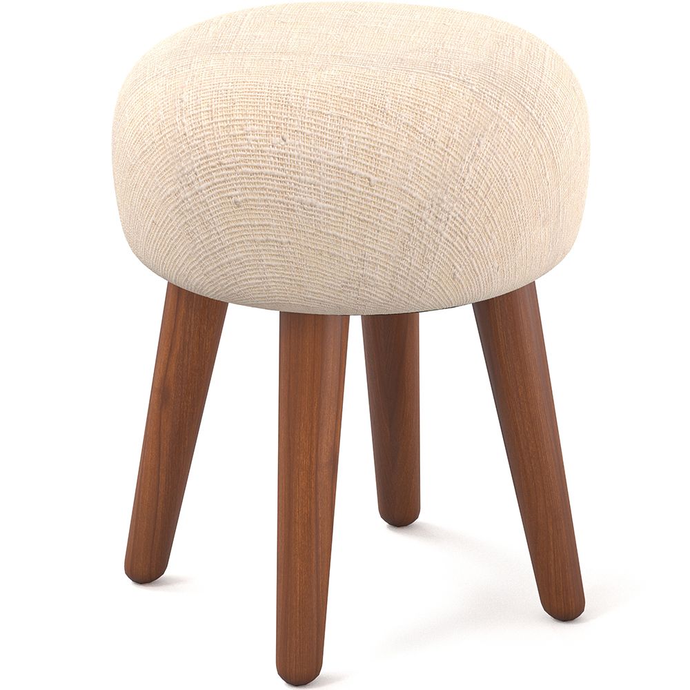 Ronde Stoffen Kruk - Boho Bali Stijl - Hiwal image 8