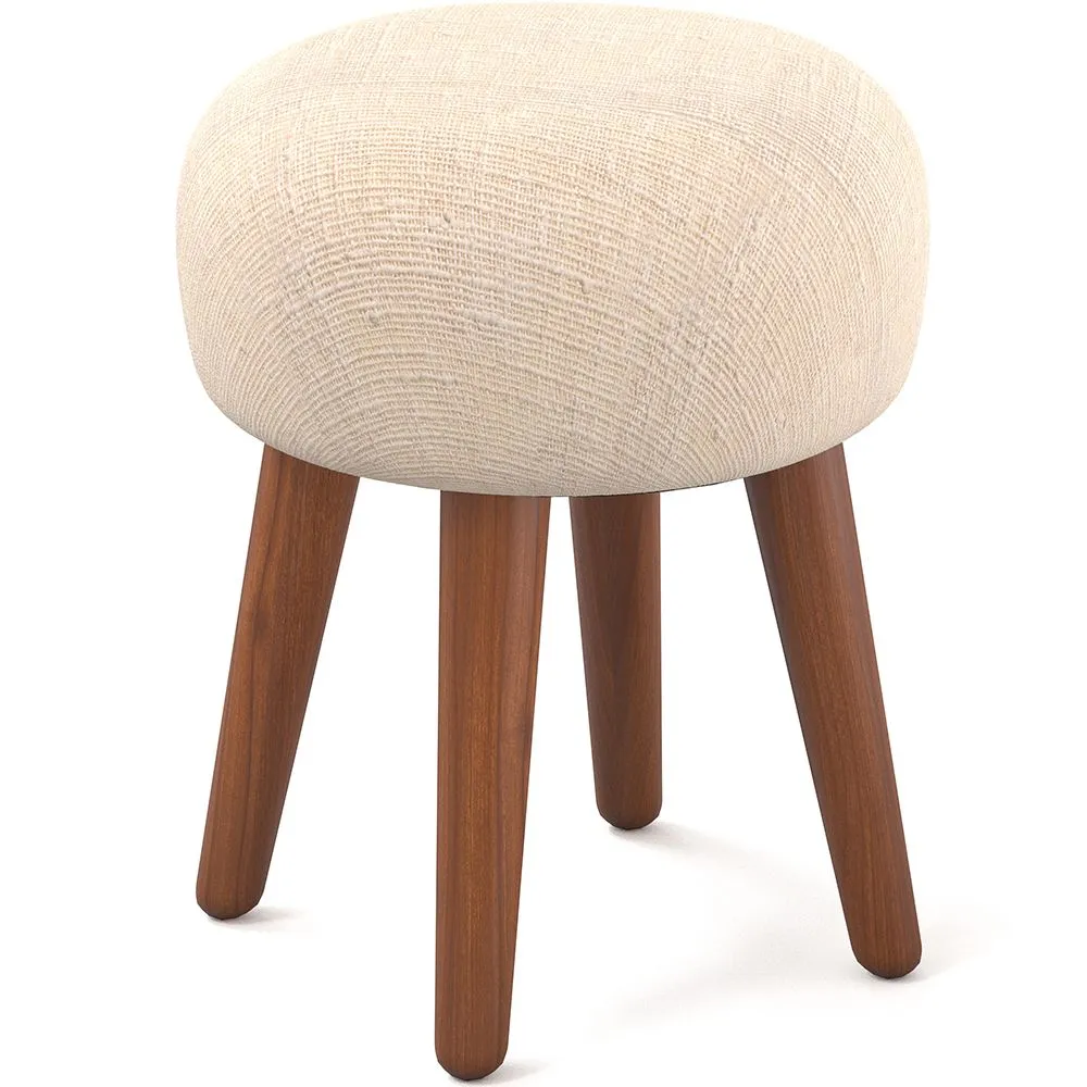 Ronde Stoffen Kruk - Boho Bali Stijl - Hiwal image 8