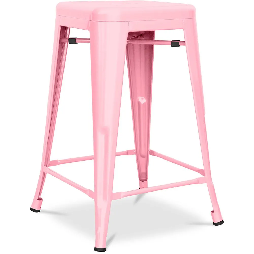 Barkruk - Industrieel Ontwerp - Mat Staal - 60cm - Nieuwe Editie - Stylix image 8