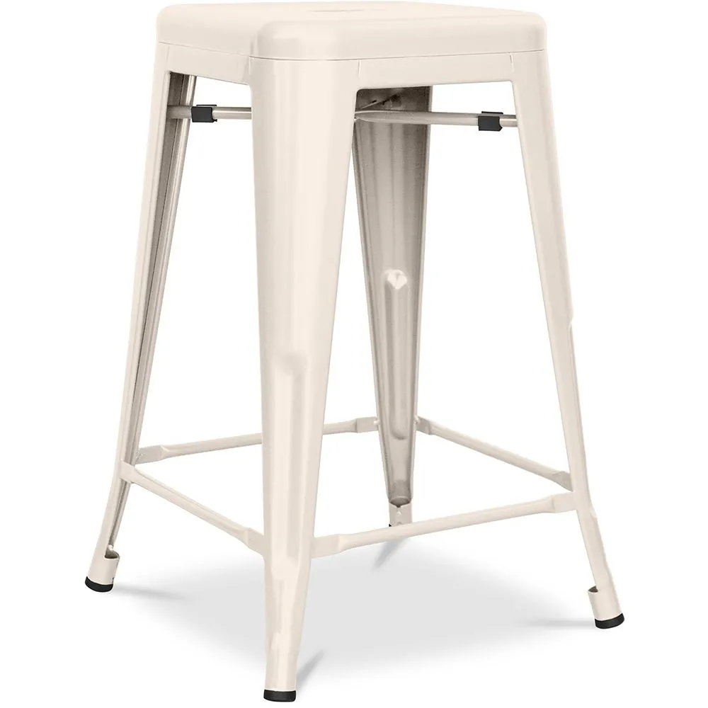 Barkruk - Industrieel Ontwerp - Mat Staal - 60cm - Nieuwe Editie - Stylix image 8